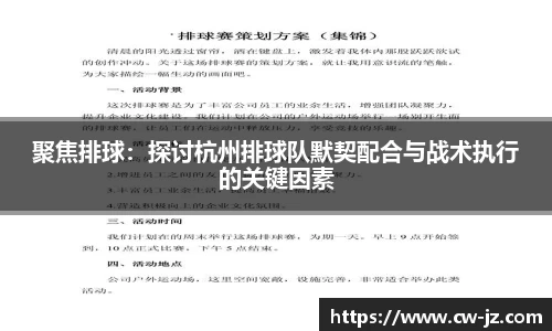 聚焦排球：探讨杭州排球队默契配合与战术执行的关键因素