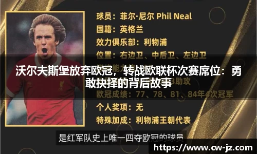 沃尔夫斯堡放弃欧冠，转战欧联杯次赛席位：勇敢抉择的背后故事