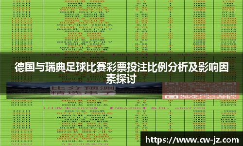 德国与瑞典足球比赛彩票投注比例分析及影响因素探讨